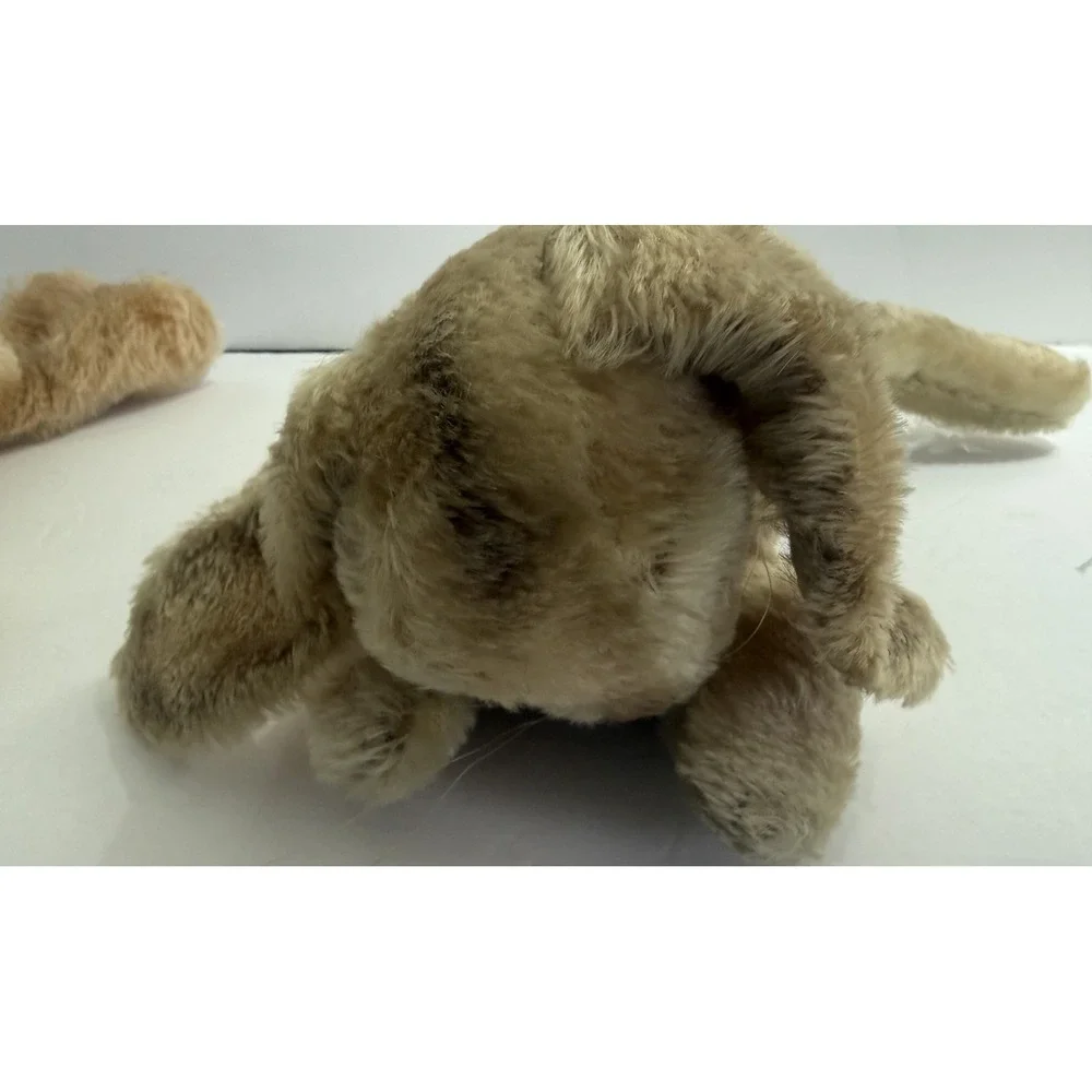 Vtg Bunny Rabbit Steiff Originals Floppy Hansi Ear Button Mohair Twist LOT Of 2